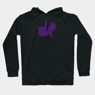 Medium LA Hands Silhouette, Purple Hoodie